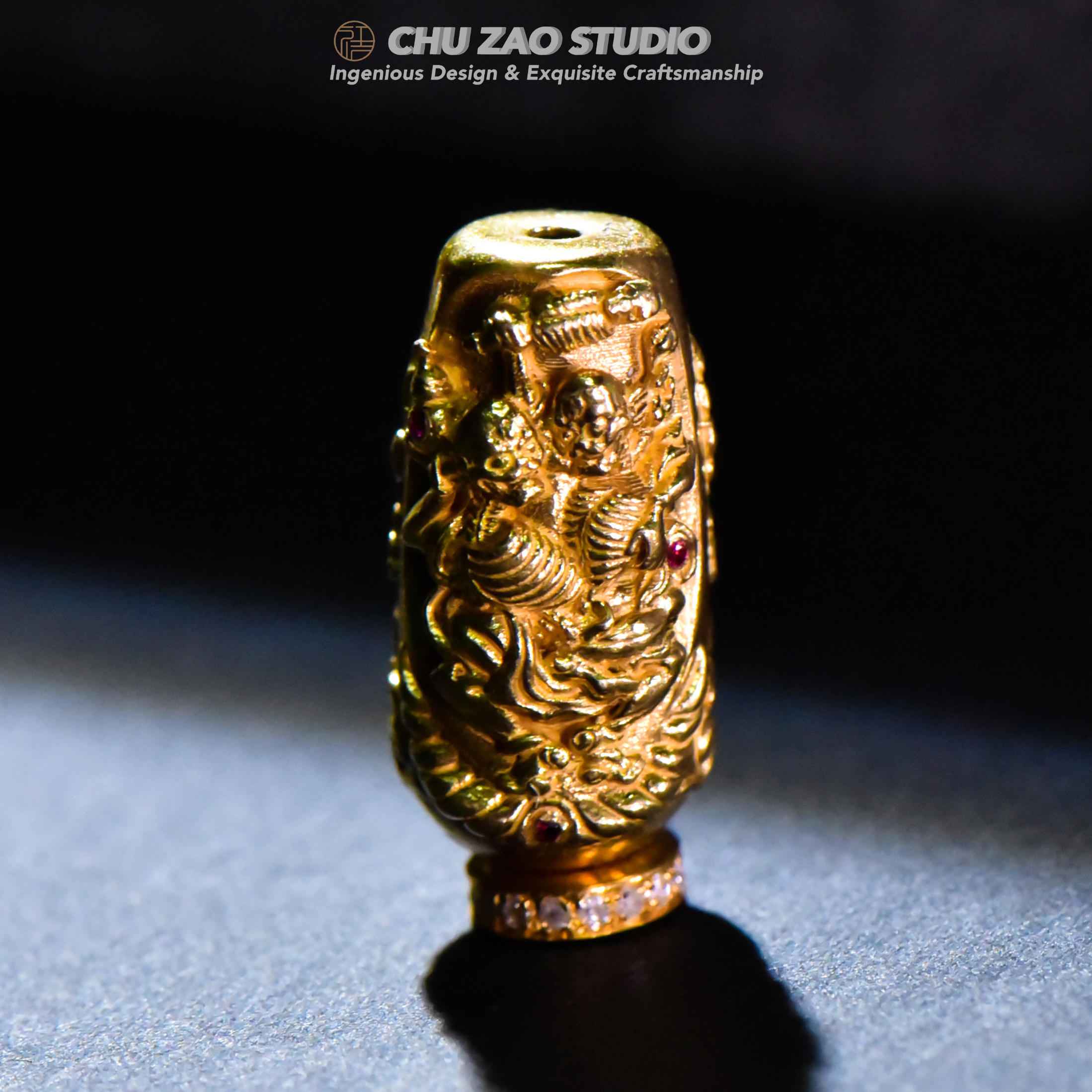 22K金尸陀林桶珠（多样性发其一）时尚饰品文玩搭配尸陀林18K金配饰
