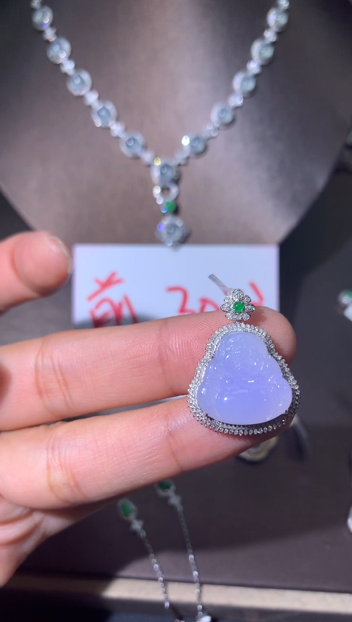 【闪购商品】翡翠吊坠18K金镶嵌佛公