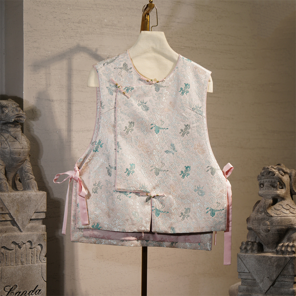 蓝大【沫栀】桑蚕丝马甲9929