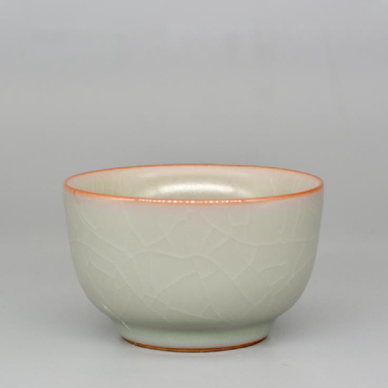 柏采汝窑名窑纯手工高档主人杯天青釉粉青四代釉素简杯BR-209BX