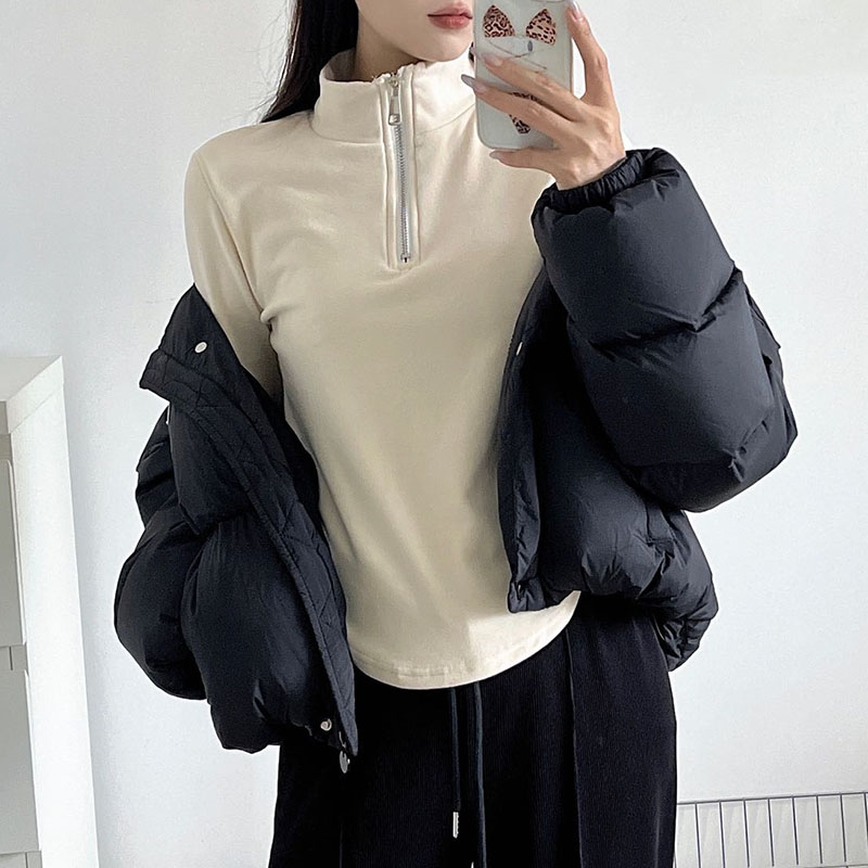 （拉链款立领卫衣）2188秋冬季韩版修身气质外穿百搭长袖卫衣Z
