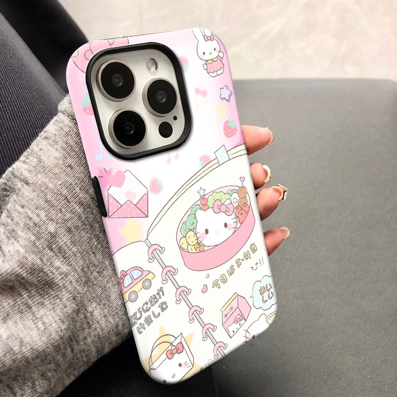 碗里KT适用菲林壳二合一菲林壳适用苹果/华为/小米OPPO/VIVO粉色