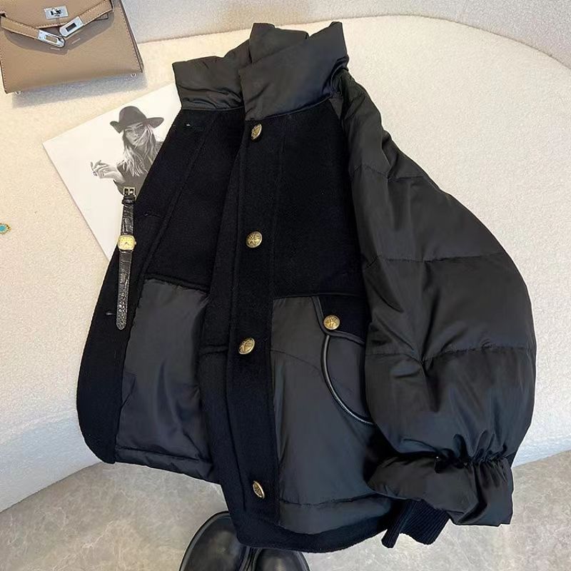 波司豋大码羽绒服服女2023冬季新款韩版小众高级感色加厚拼接外套