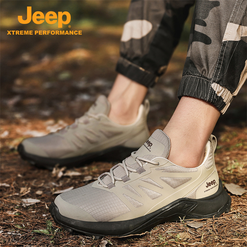 JEEP/吉普 夏季休闲透气男鞋减震网面轻便徒步户外运动跑步鞋春夏