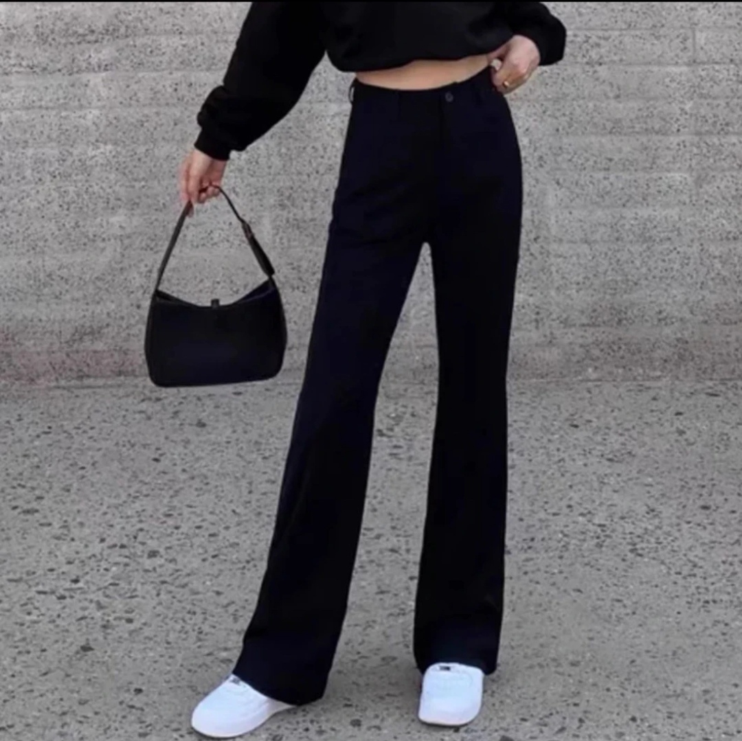 GIRDEAR/哥弟招牌休闲中腰气质百搭通勤直筒小黑长裤西裤 1100454