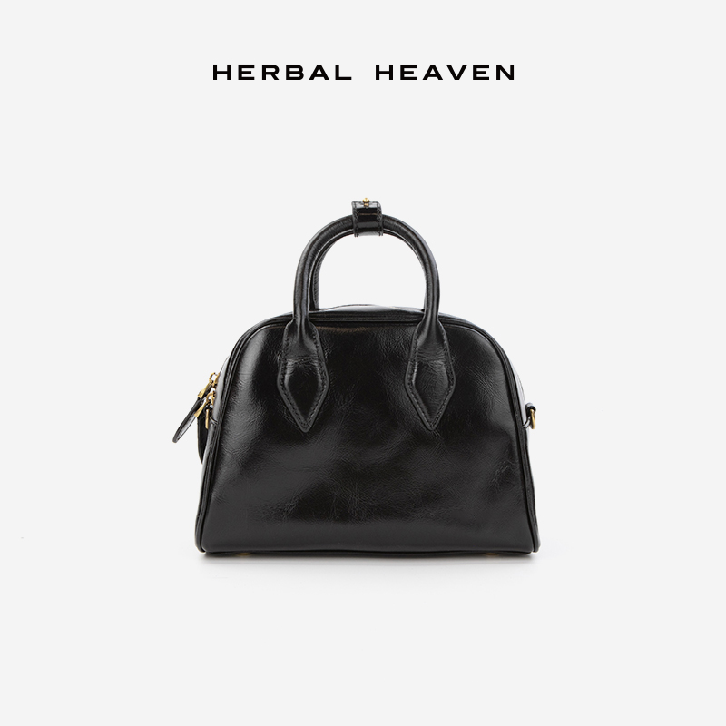 食草堂单肩斜跨手提包时尚百搭简约气质爆裂纹女士休闲包（梦萱）