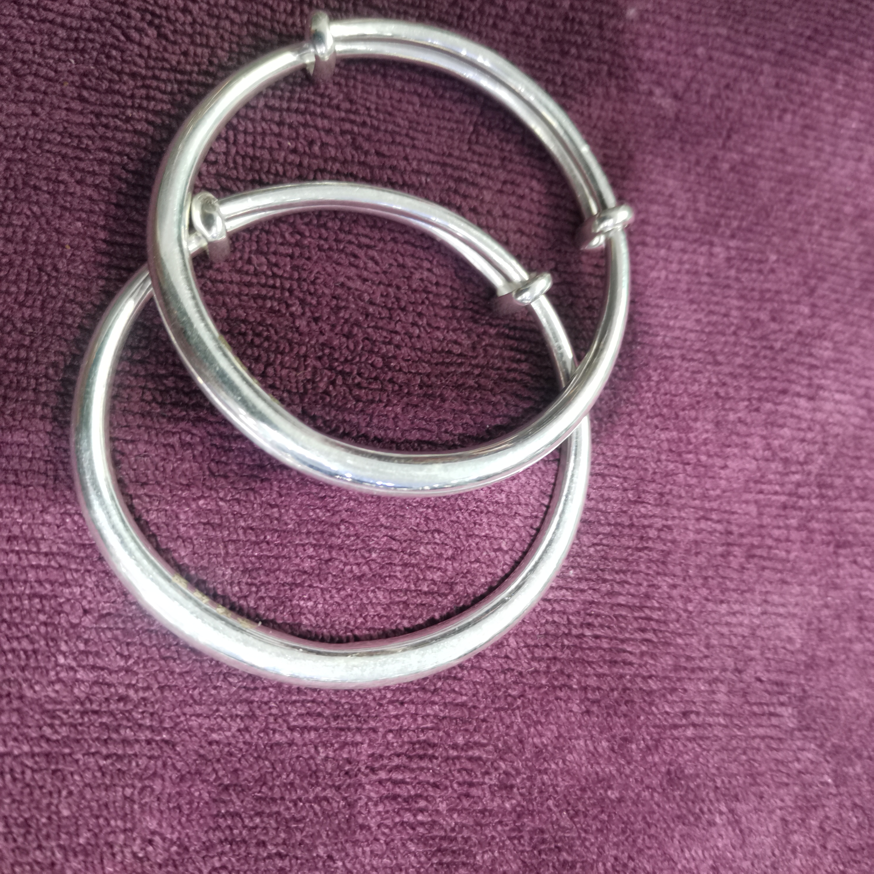 足银手镯 精品足银小孩手镯