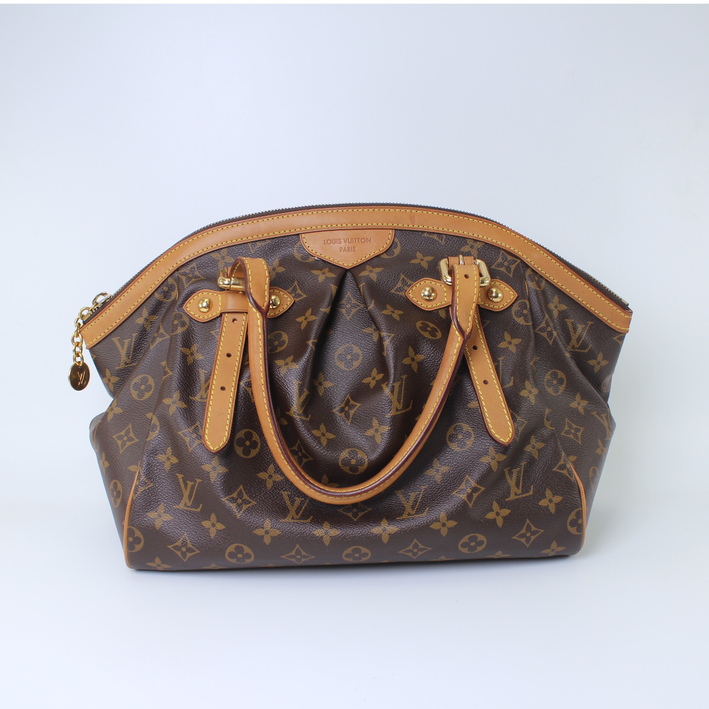 95新 LouisVuitton/路易威登 老花大号饺子包手提单肩包MB0161