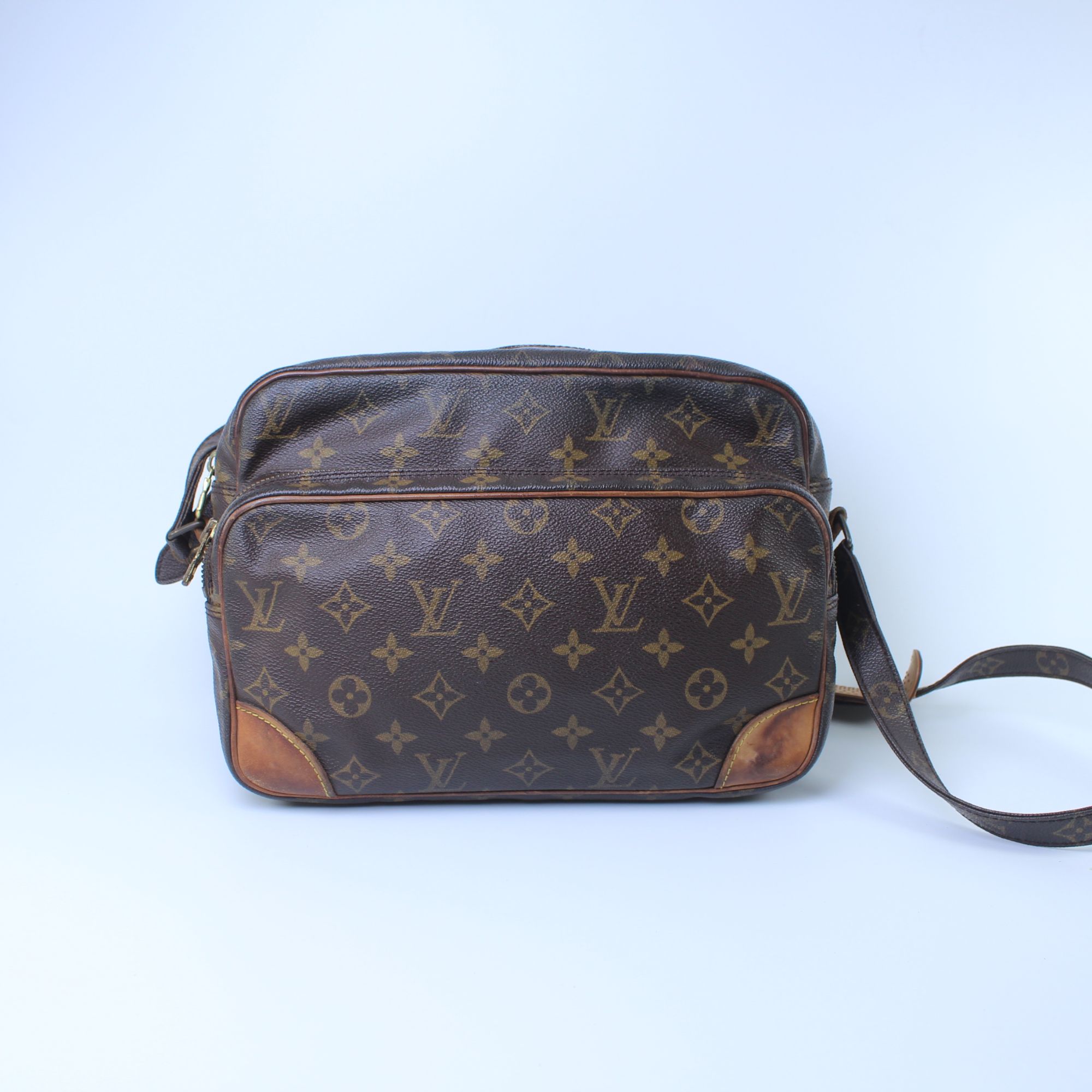 80新 LouisVuitton/路易威登 老花横版双层相机包TH0930