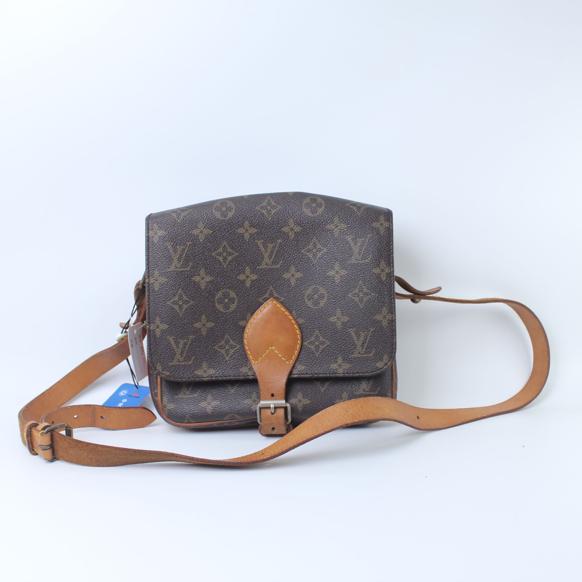 90新 LouisVuitton/路易威登 SL863老花中古马鞍包单肩斜跨包