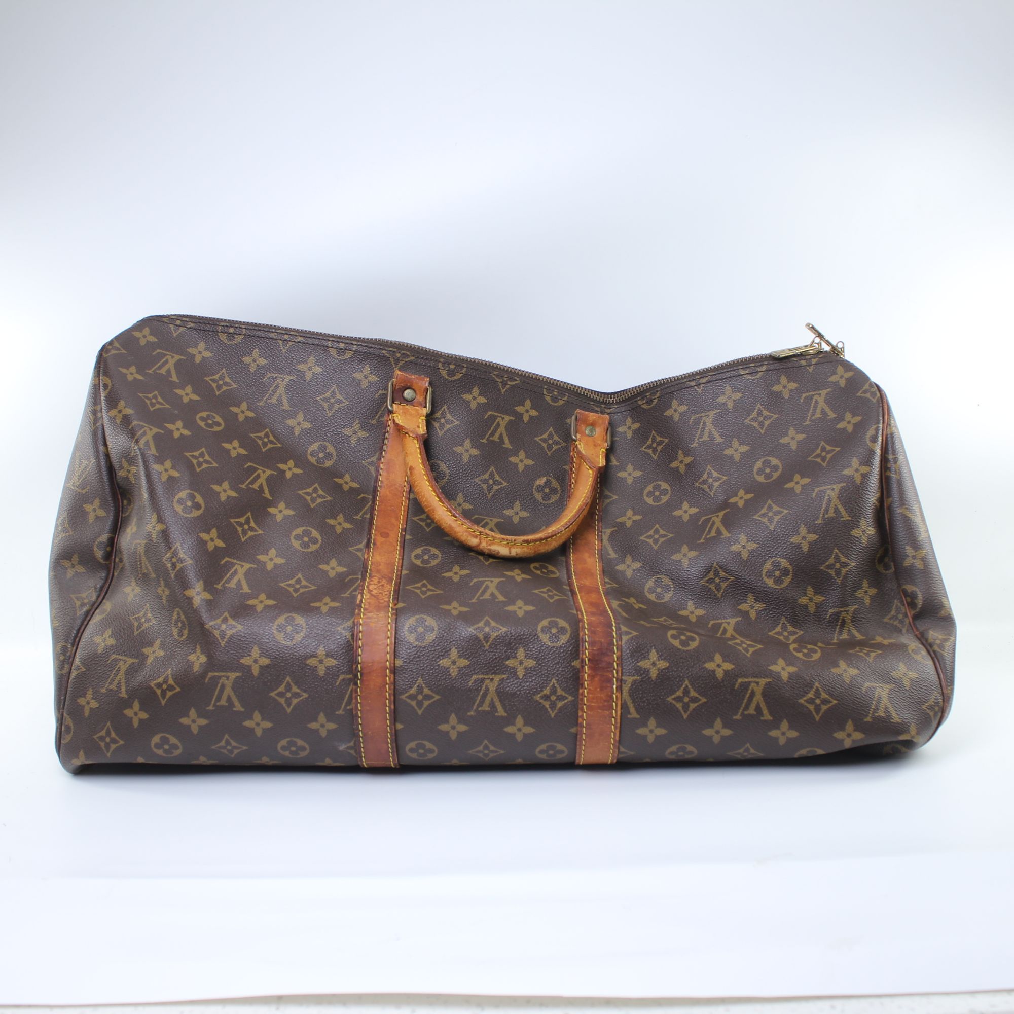 80新 LouisVuitton/路易威登 老花keepall 55旅行袋VI871
