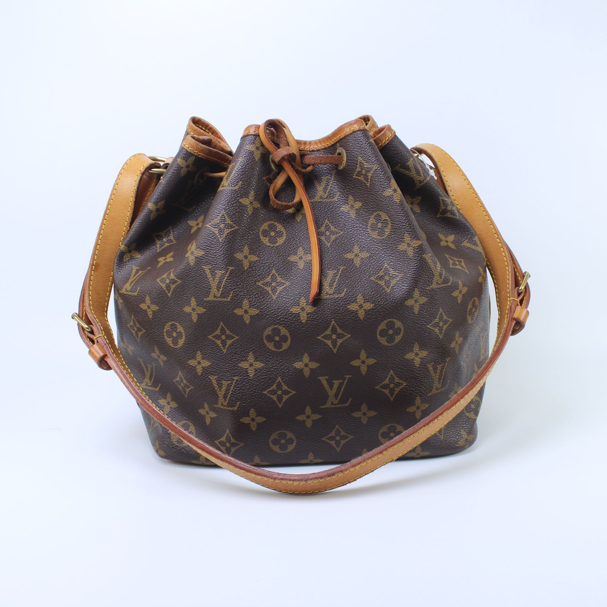 90新 LouisVuitton/路易威登 老花小号水桶单肩包AR1927