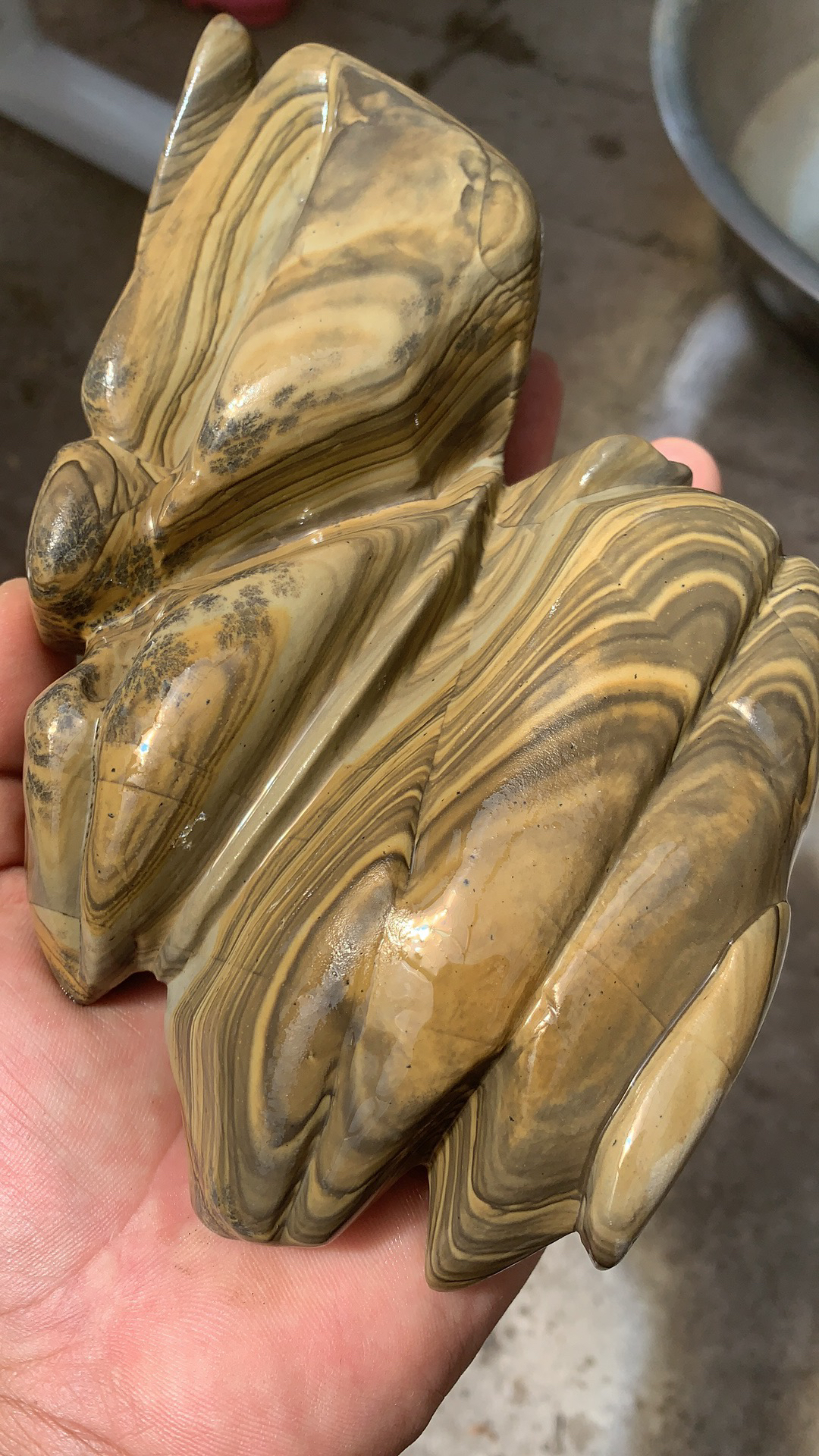 东北长白山脉松花石摆件