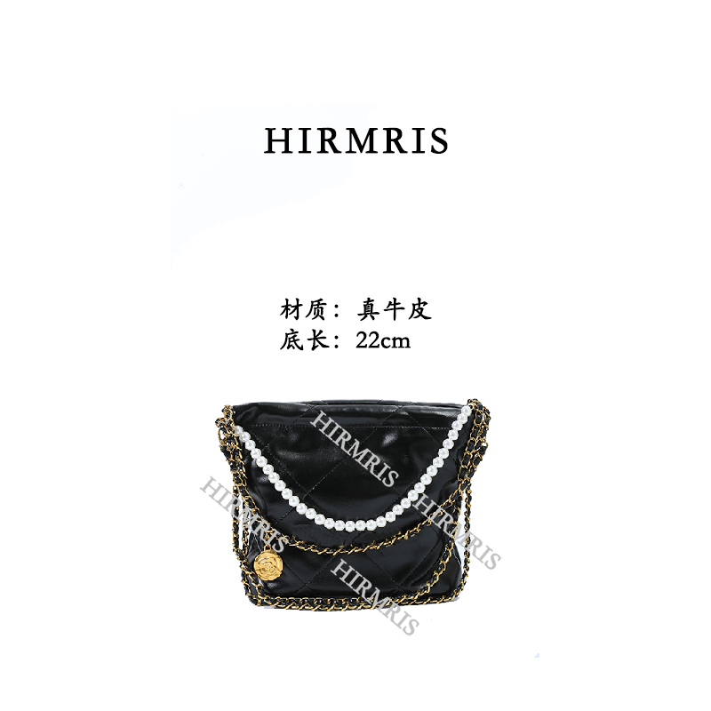 HIRMRIS手工真皮包垃圾香CX120-1 迷你垃黑色