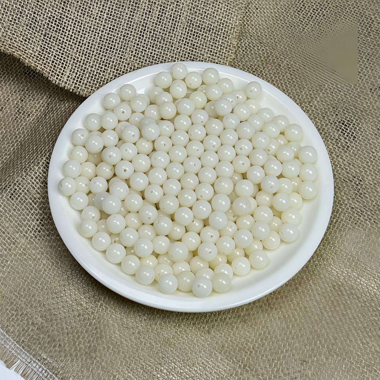 10mm圆珠菩提根散珠手工DIY绕指柔手串手持手捻珠菩提根108
