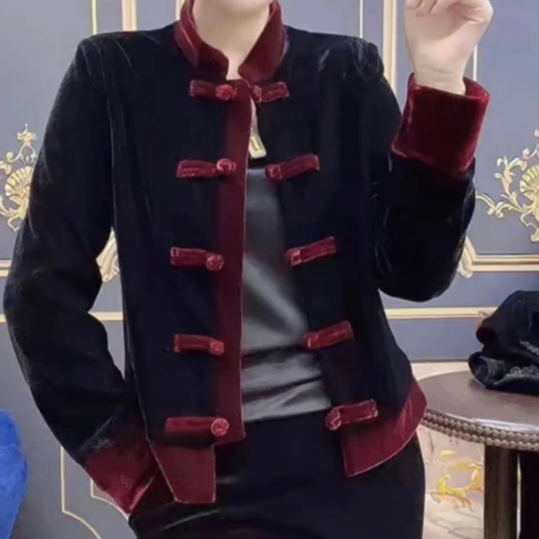 30088彩色盘扣外套