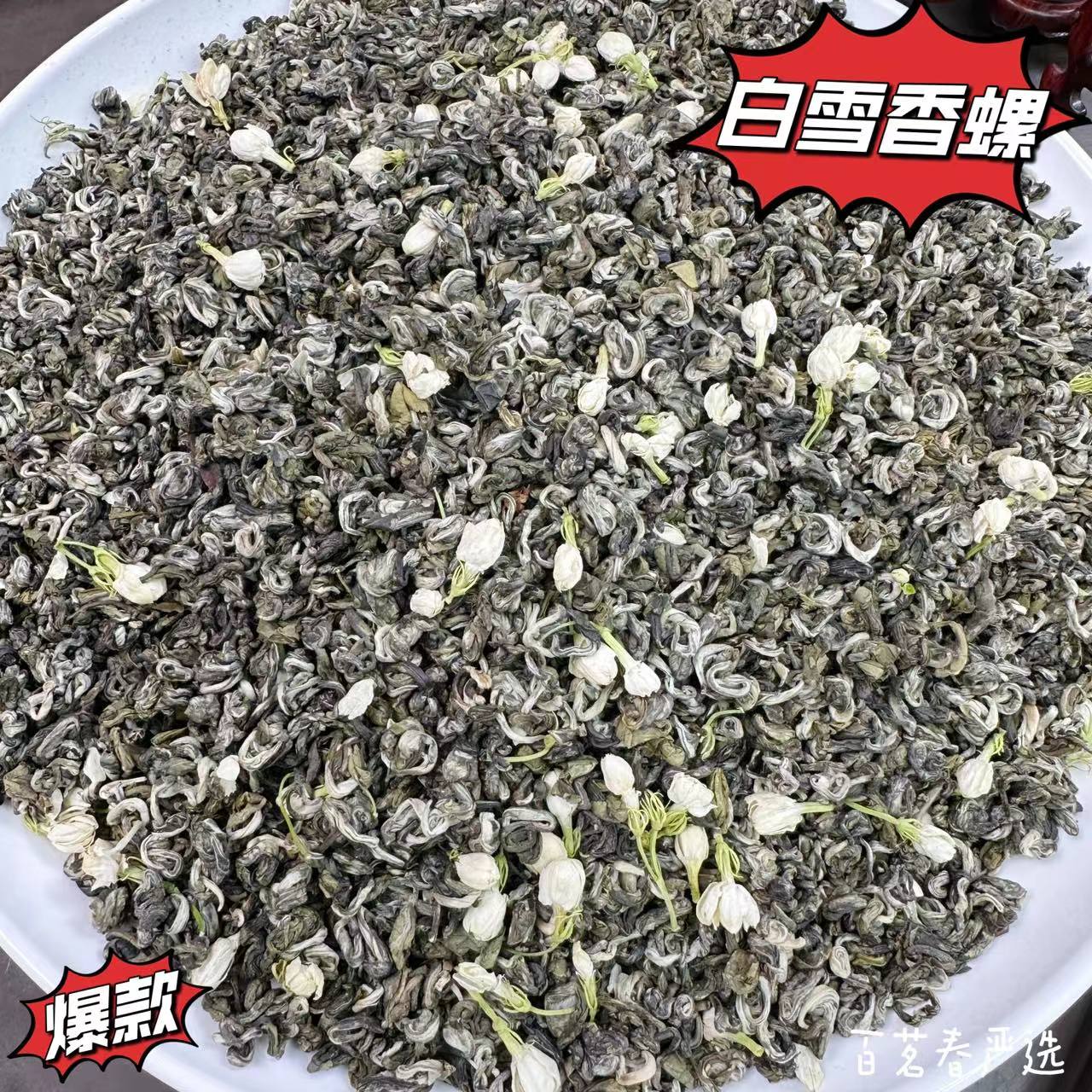 【百茗春严选】2023（白雪香螺），6窨烘装，浓香耐泡