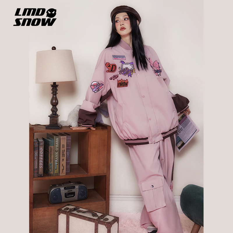 LMDSNOW 滑雪服套装 滑雪冬季单双板棒球服防风防水滑雪衣裤套装