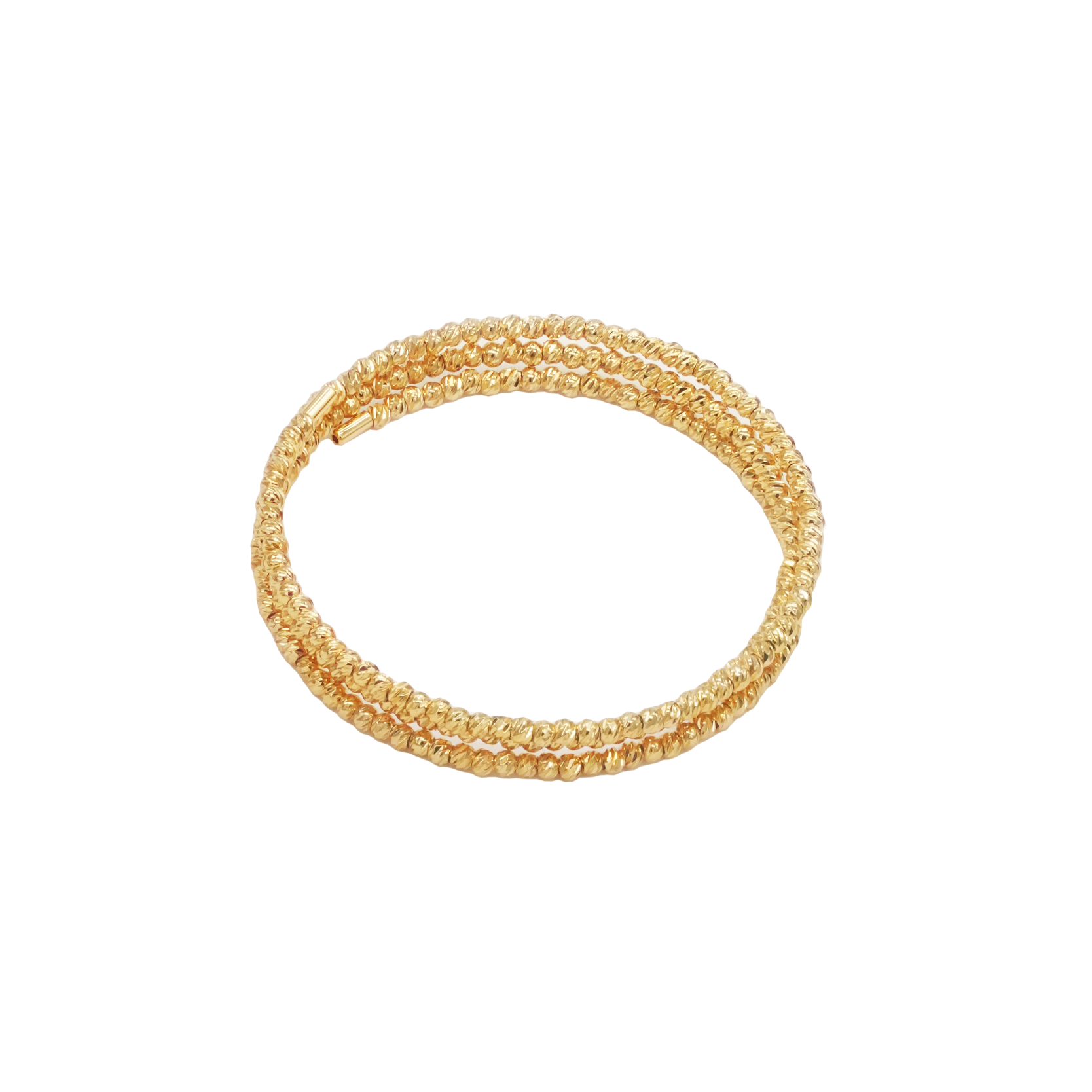 铜合金手镯 缘定三生 三生三世气质时尚金色素款百搭简约古法手工