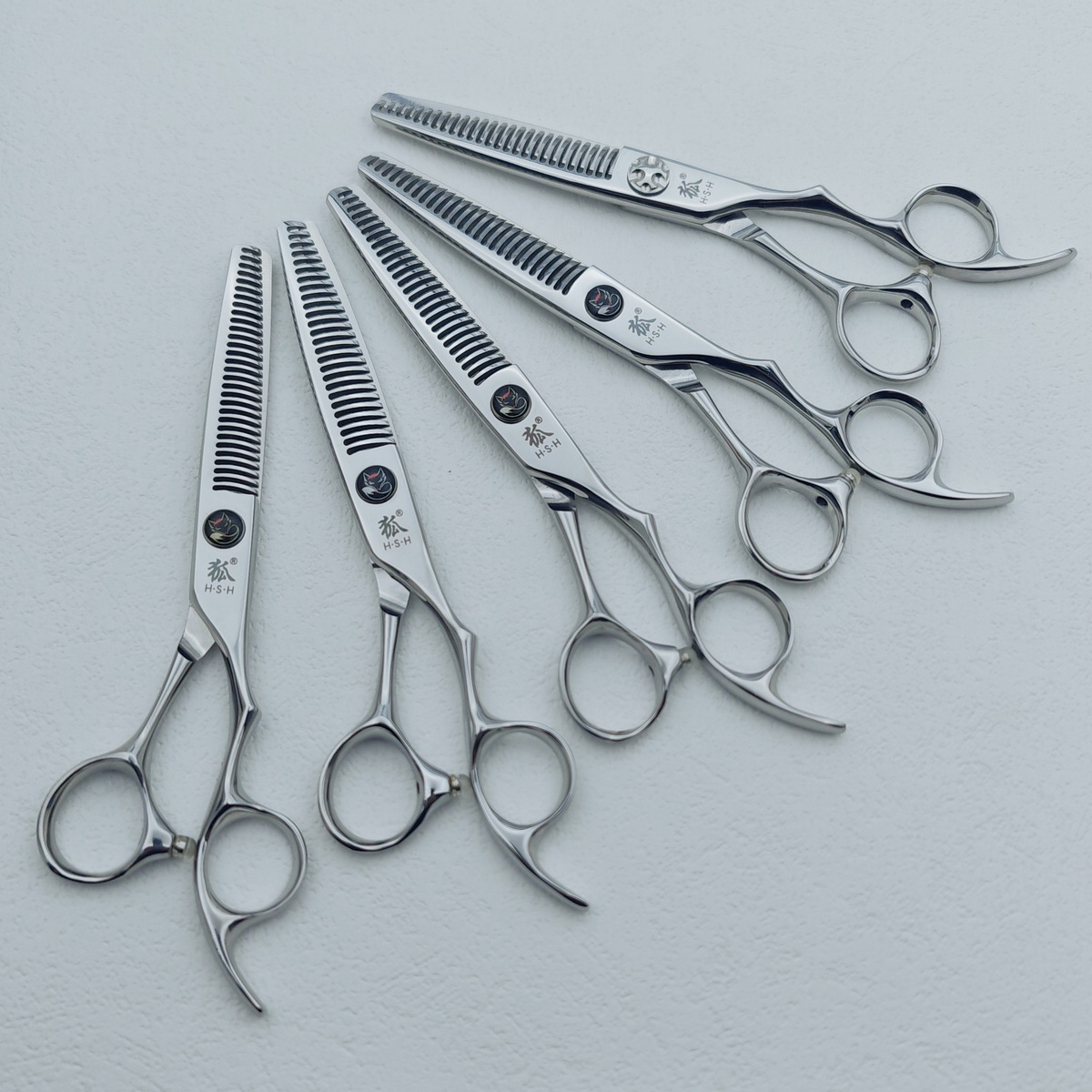 狐剪专业牙剪全手型手柄NYB-26无痕打薄理发去量牙剪理发剪