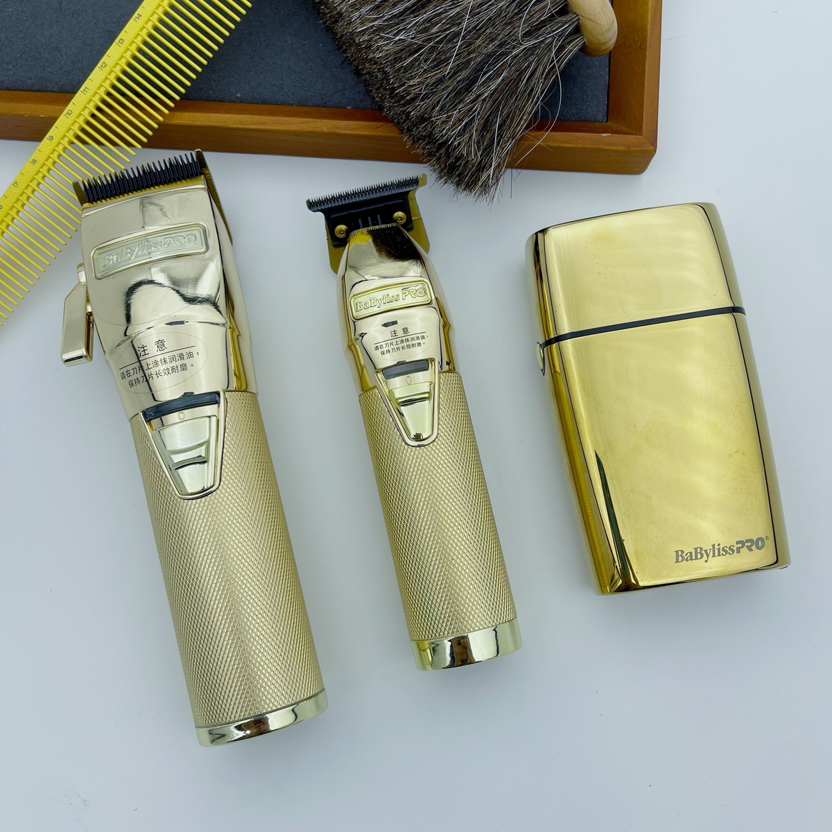BaByliss芭比丽丝金色电推剪理发店专业理发器发型师渐变雕刻