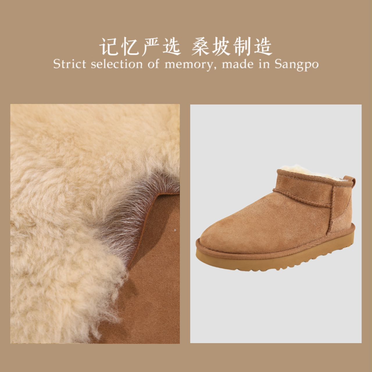 【平底MINI】女款经典舒适加厚休闲时尚百搭低帮雪地靴短筒雪地靴