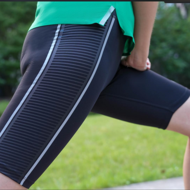 RARE ZERO/锐零【女生】马拉松五分条纹压缩裤前后两腰包跑步短裤