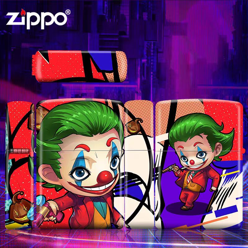 ZIPPO打火机动漫小丑DIY205烤漆个性创意送男士礼品送礼DYJ1