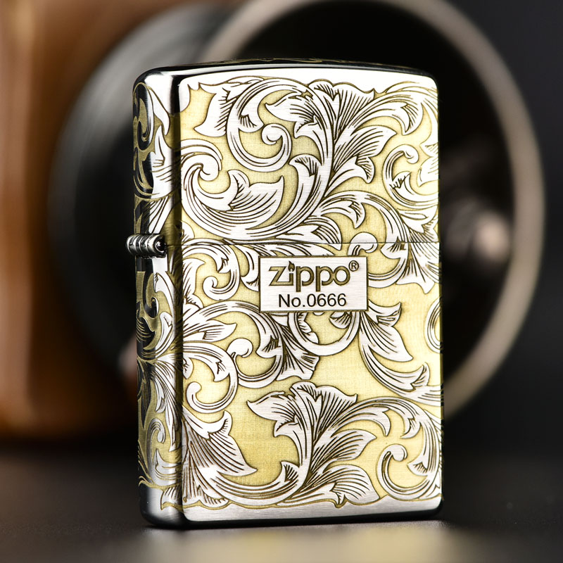zippo火机zippo打火机zippo火机正品唐草防风煤油打火机