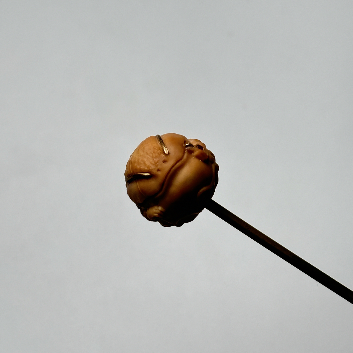 「文泰」精工猴头核桃雕刻单颗 烟斗文泰腰线