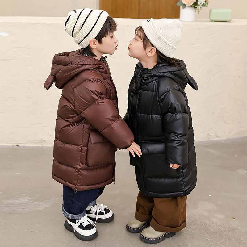 儿童棉服服男款2024新款长款宝宝婴儿女童男童装小童冬季