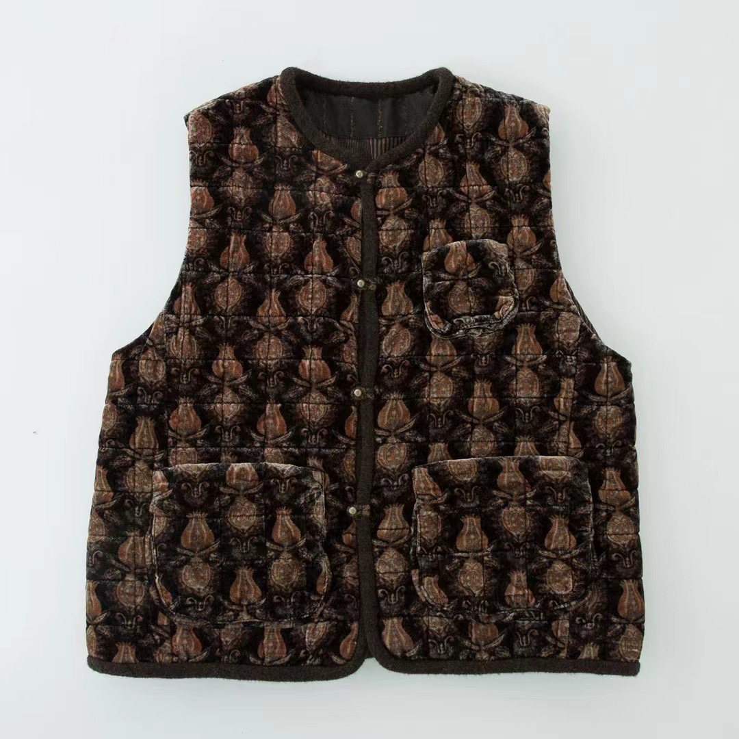 冉梅垒土家高品质丝绒马甲（90-150）