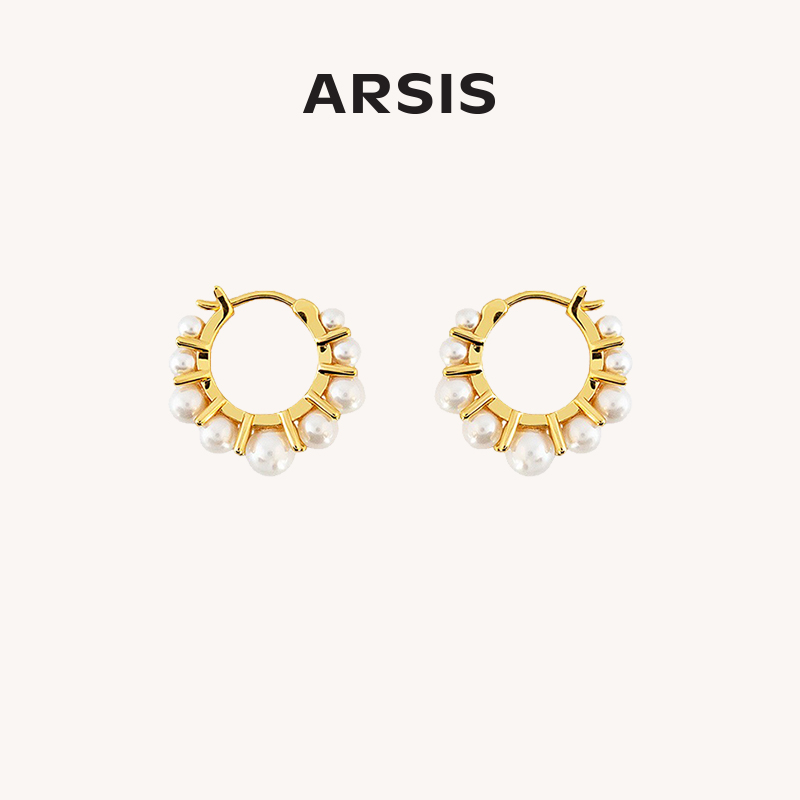 ARSIS纯真年代豆蔻耳环国风欧若风耳饰复古耳圈法式时七夕礼物
