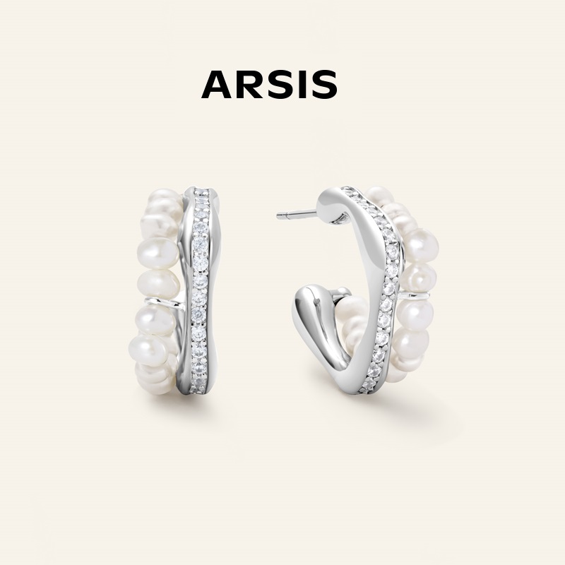 ARSIS流光耳环法式时尚简约百搭耳饰欧若风配饰穿搭小巧精致