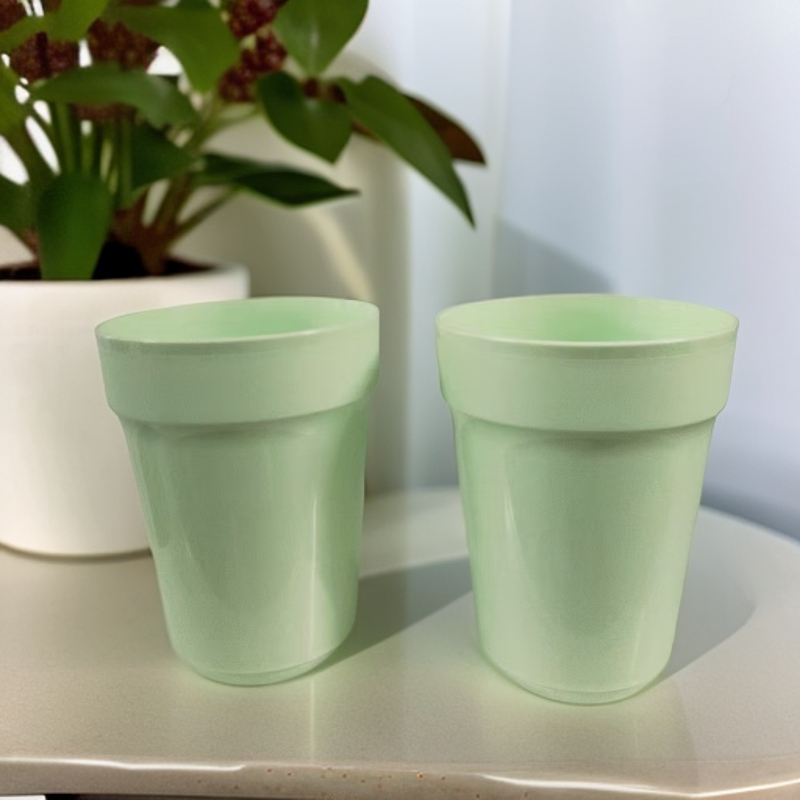 (海)470毫升绿色直筒杯送孤品纤巧叉