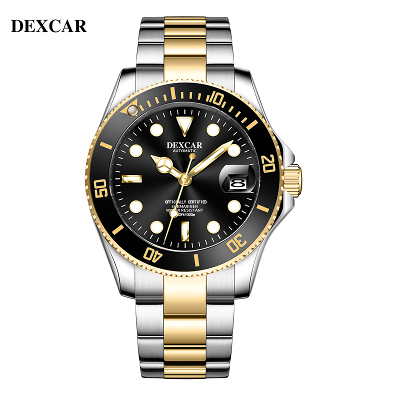 DEXCAR/度卡金鬼王专业潜水男士经典原装全自动机械腕表XJ7