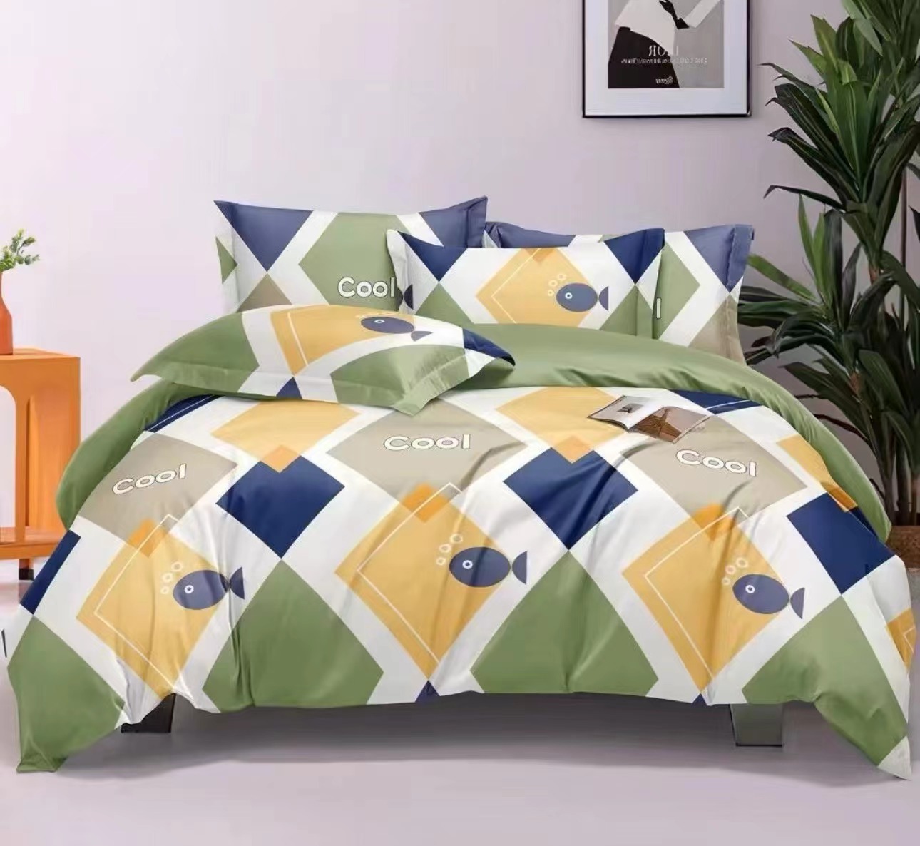 全棉布料 时光鱼 四季款 免费加工