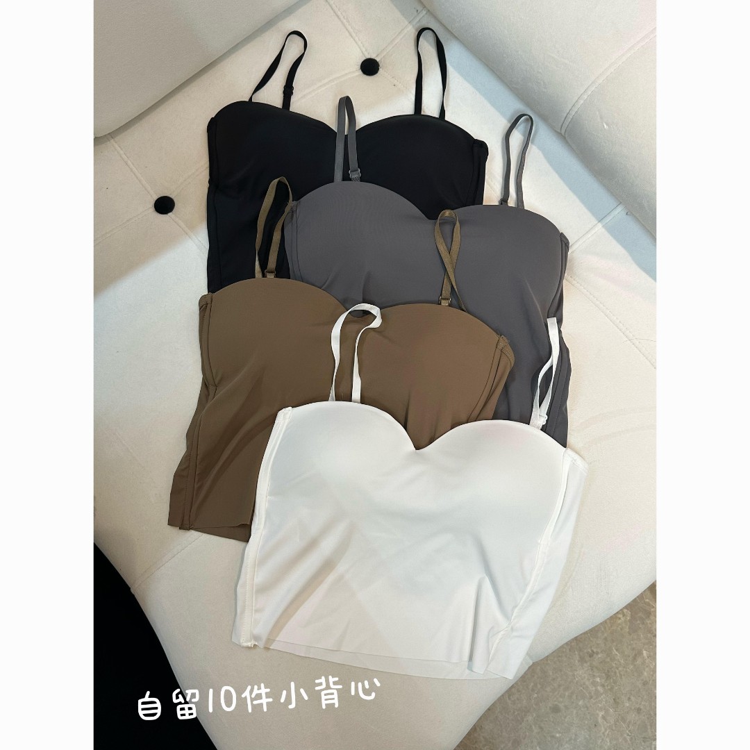 欧尼家【夏季单品】时髦精必备修身百搭无袖打底吊带背心内穿聚拢