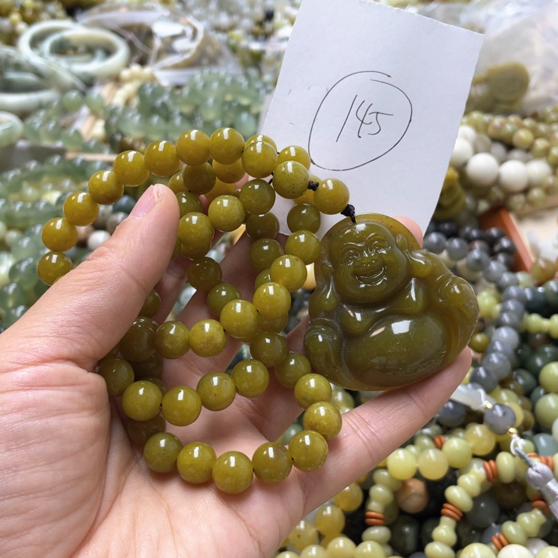 蛇纹石玉手链未镶嵌