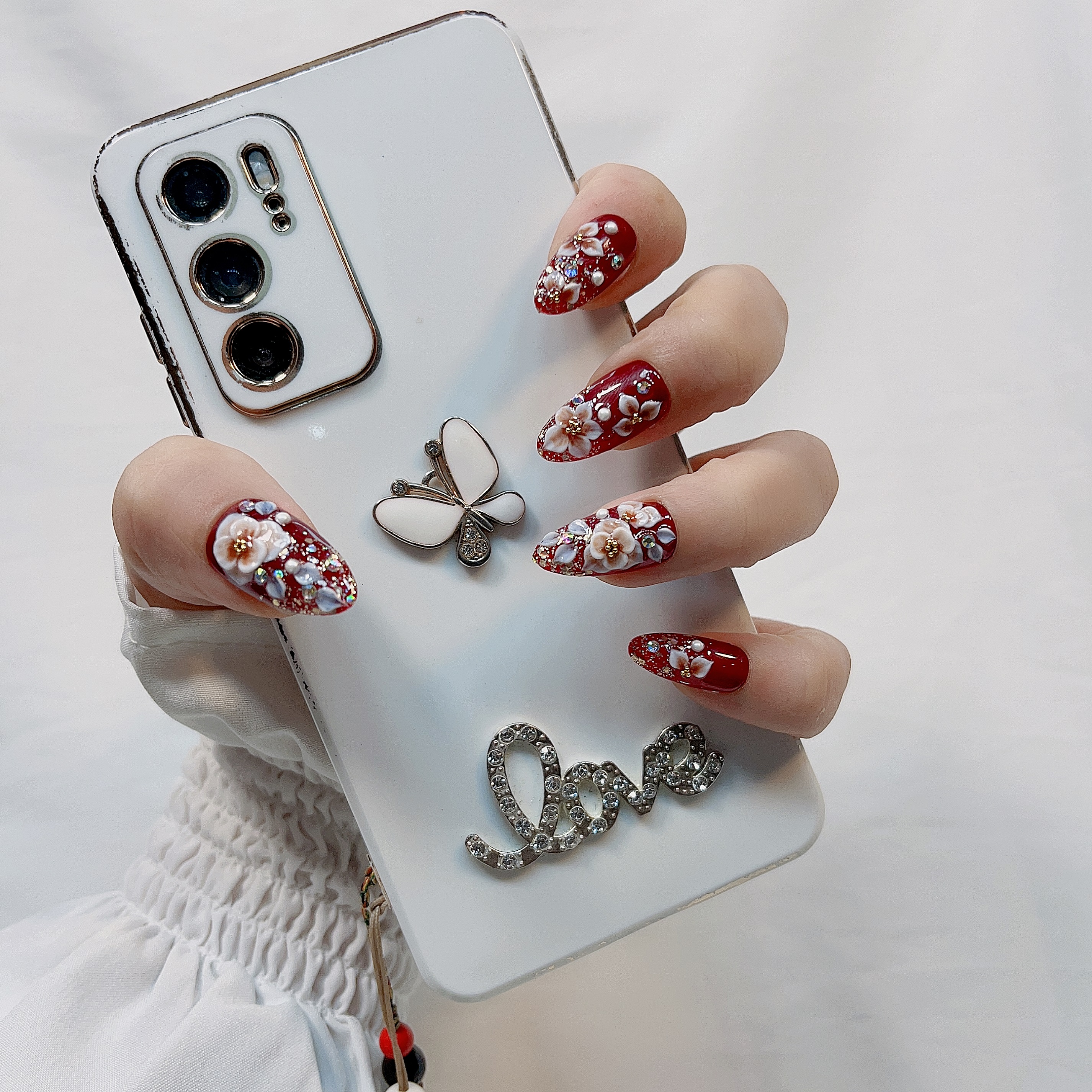 【Y053爱情海】薯你靓 品牌 原创设计 纯手工雕花穿戴甲