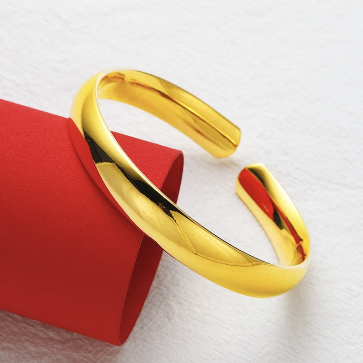 铜合金手镯 【饰事顺意】新中式国潮经典复古10N亮面百搭开口手镯