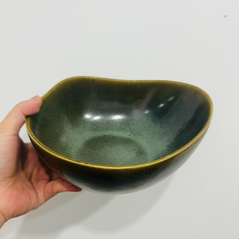 C413微瑕创意日式窑变碗家用陶瓷餐具拉面碗沙拉碗好看的实用