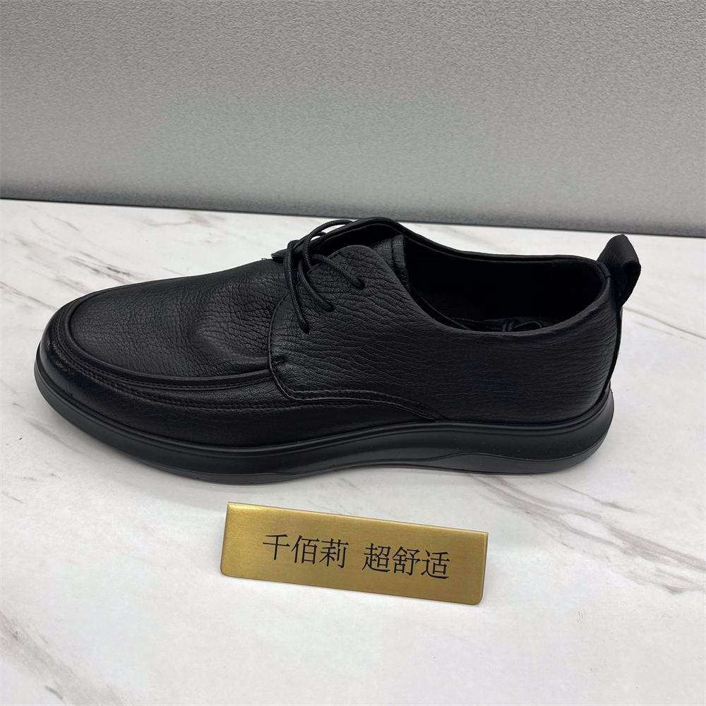 Qin&beale/千佰莉806D944休闲男鞋A082舒适时尚百搭透气真皮软底