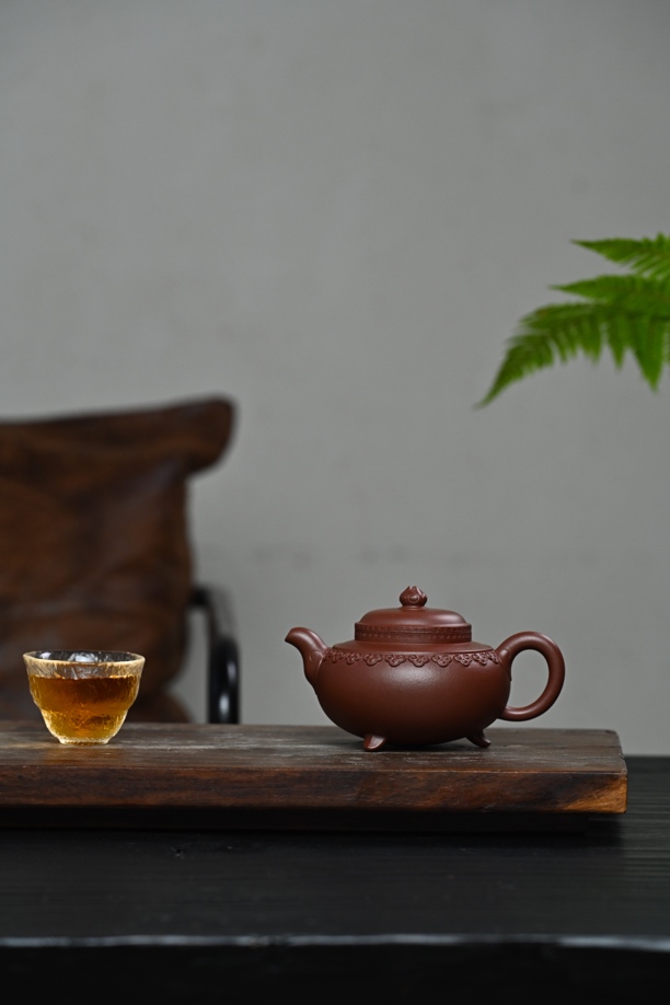 紫砂壶云间茶壶如意300毫升正宗红泥泥壶实用茶具个人汪庆明亲制