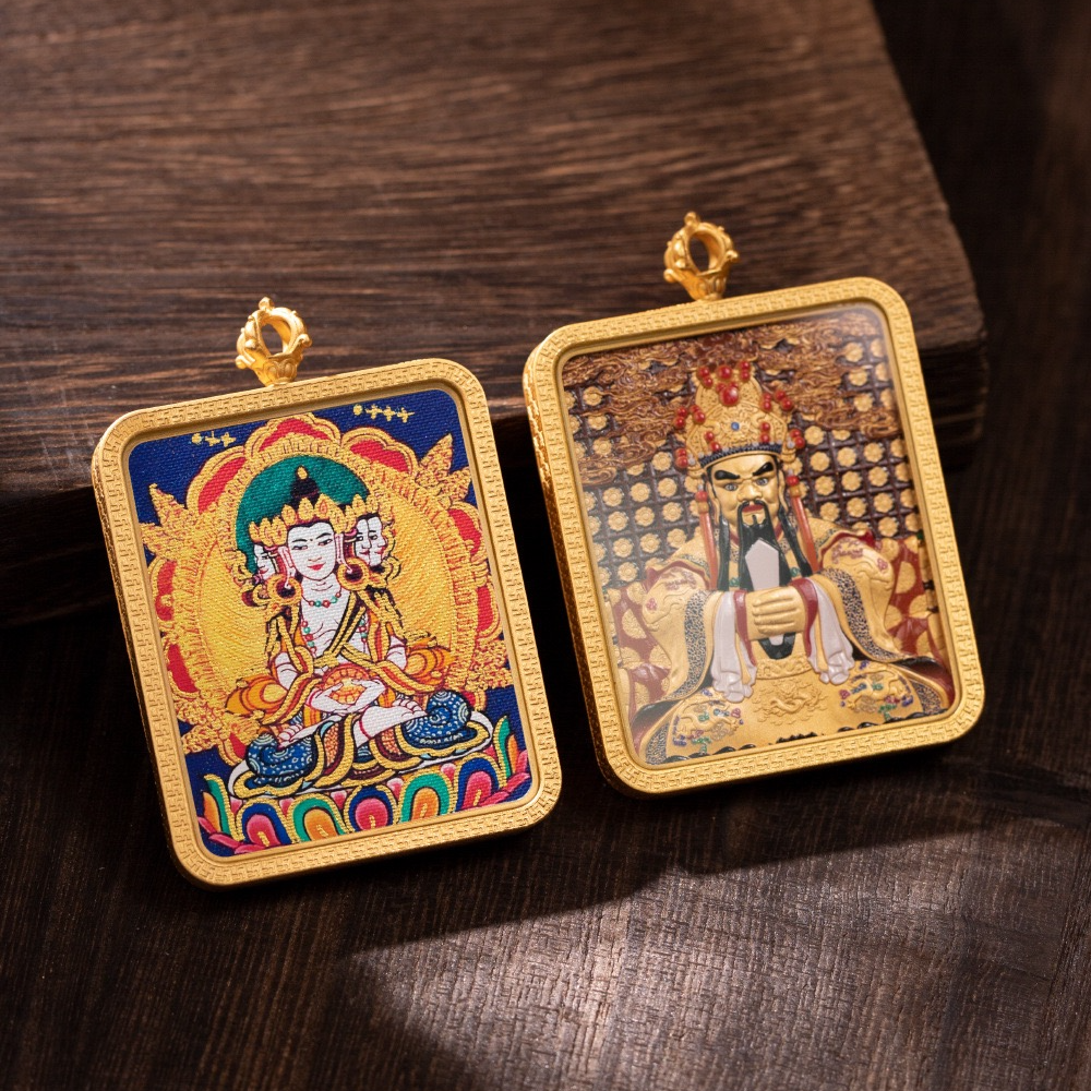 藏式工艺，康安幸福，大日+五爷吊坠