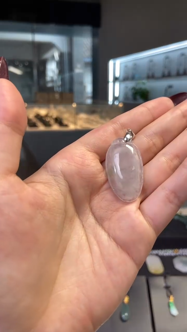 【闪购商品】翡翠颈饰银S925镶嵌福瓜