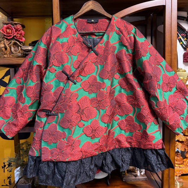 云贵人提花短款棉服3076