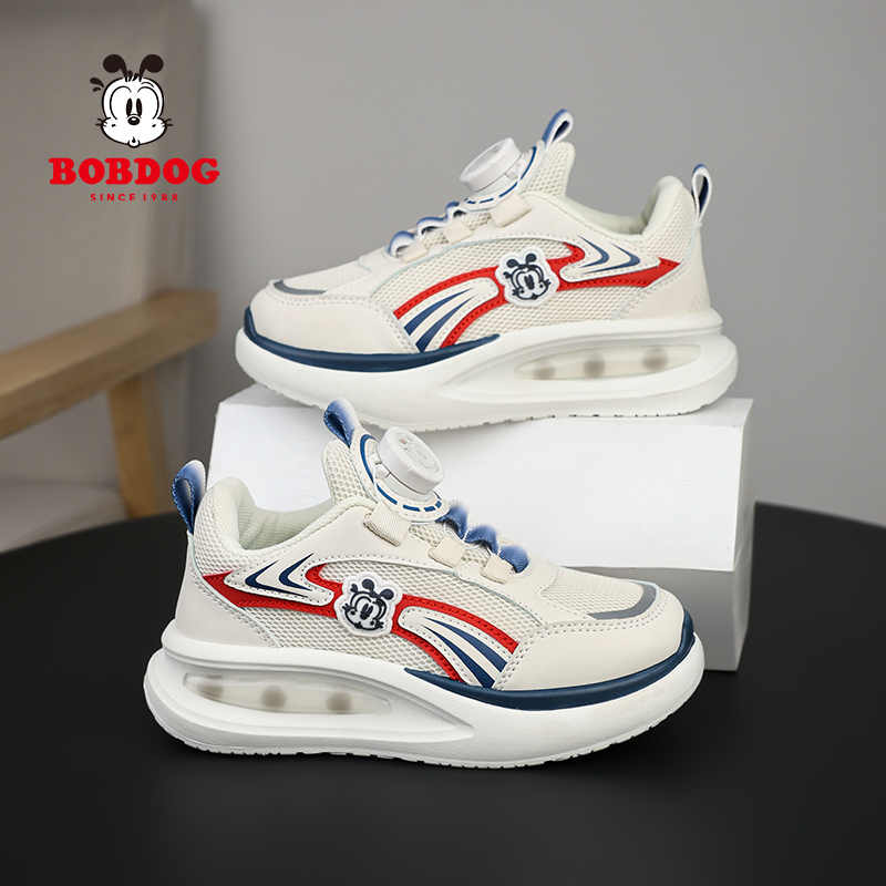 巴布豆童鞋2024新款休闲鞋时尚版女童百搭秋季透气软底轻便中大童