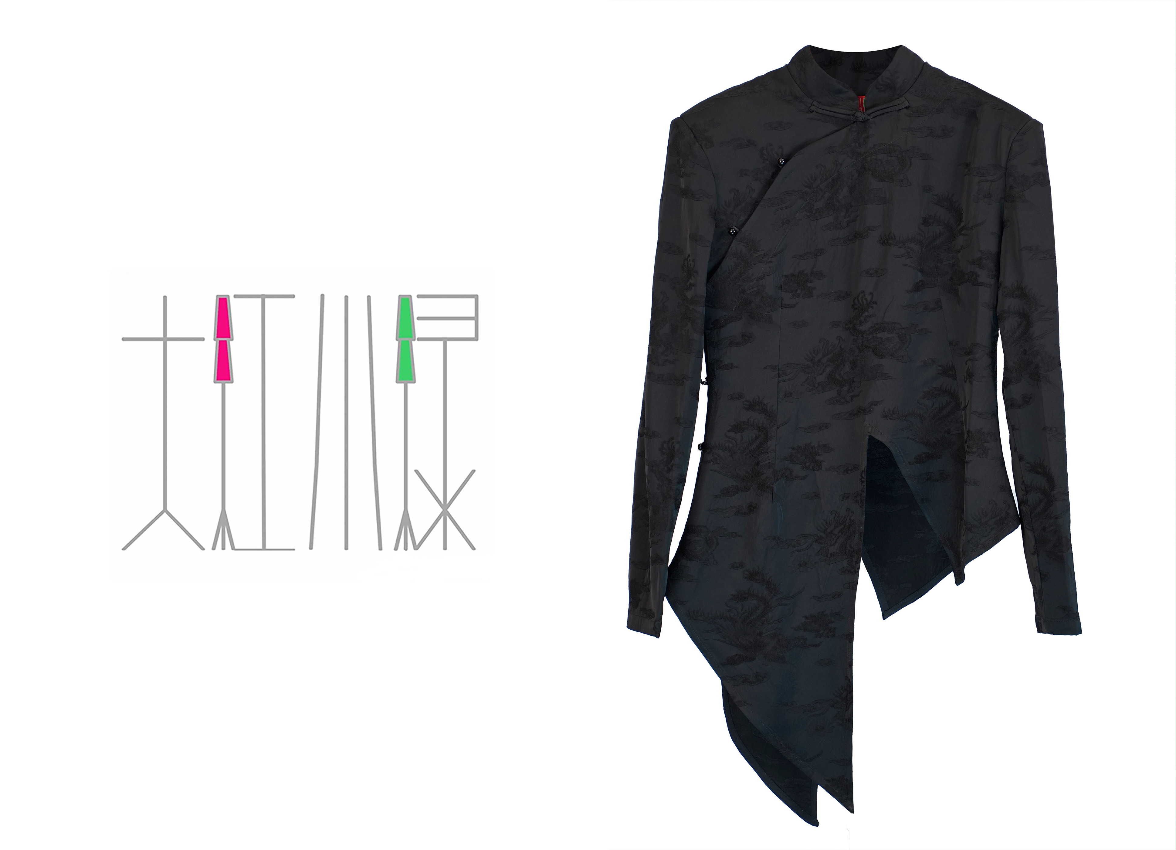 【丹凤】红shop早春原创设计师新中式提花气质长袖上衣