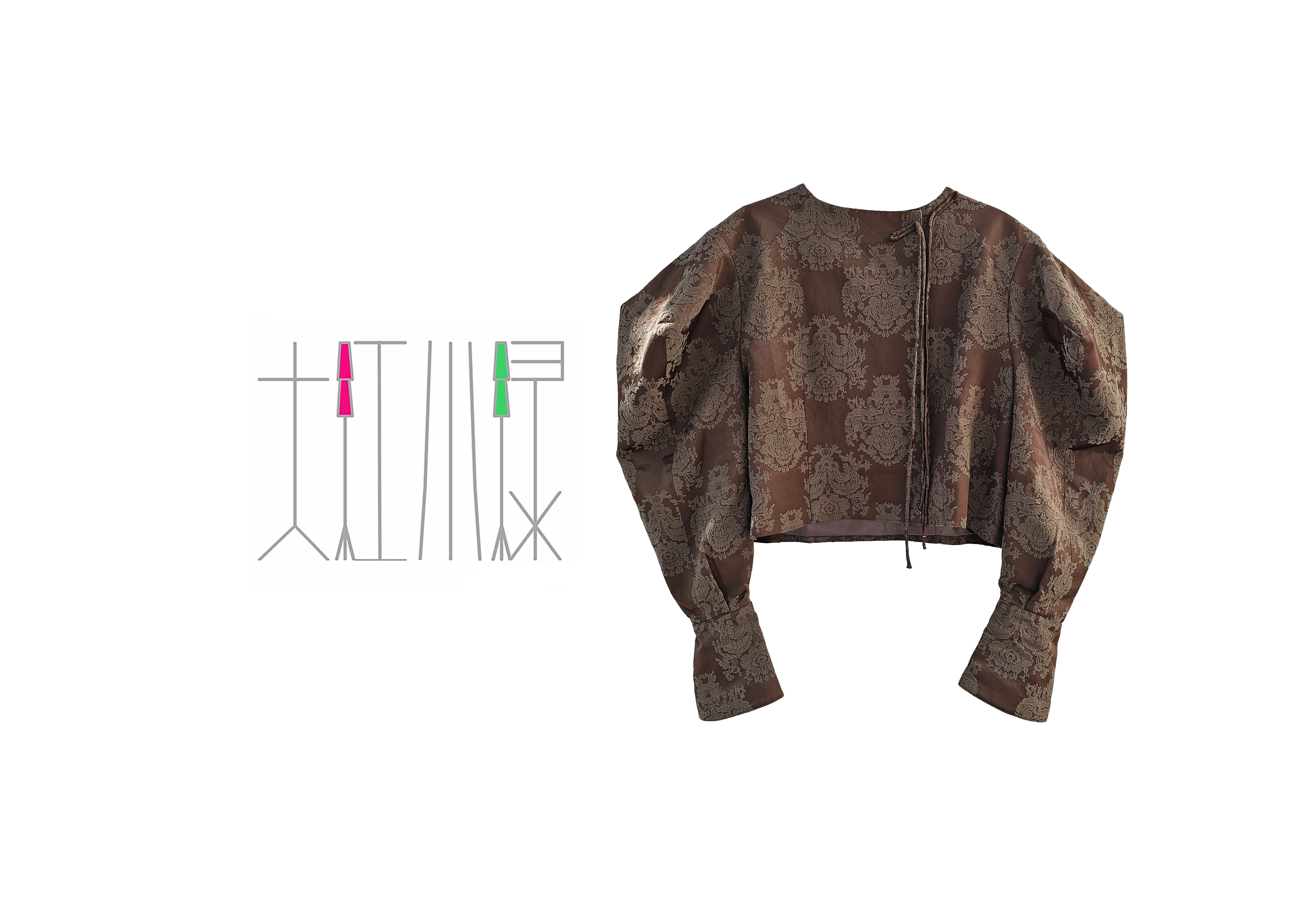 红shop早春【云溪】原创设计师新中式廓型长袖复古女士外套